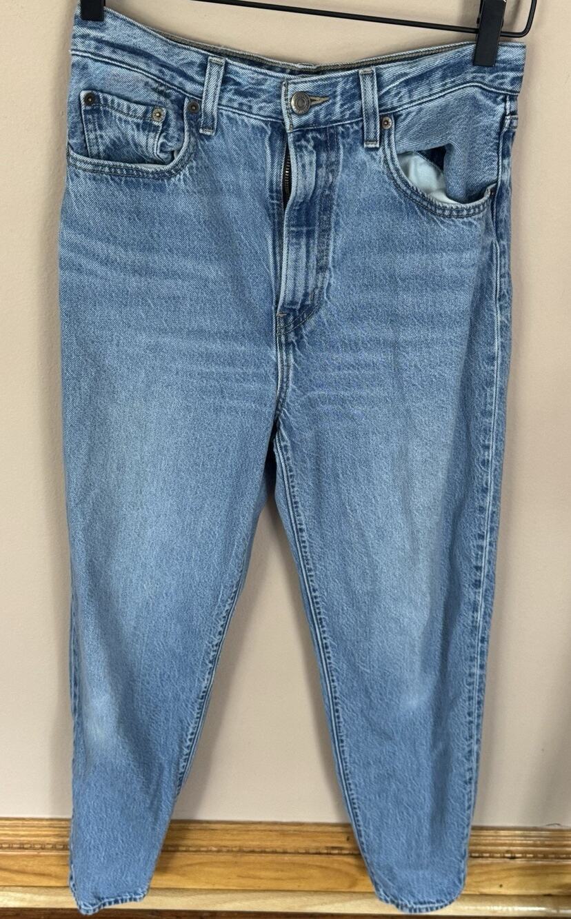 Levis Pants Women 27 Blue Denim Jeans High Loose Taper Big E (2nd Pair)